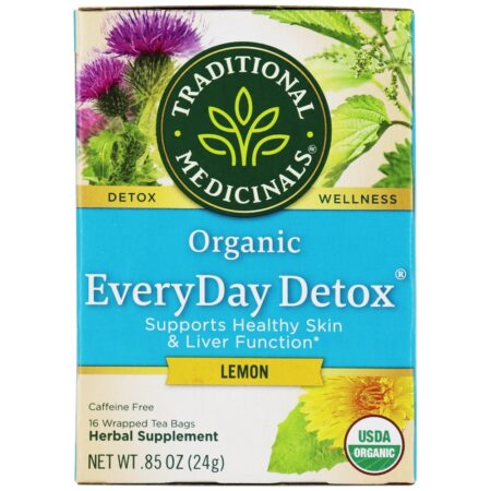 Organic EveryDay Detox Lemon Chá De Ervas - 16 Saquinhos de Chá Traditional Medicinals