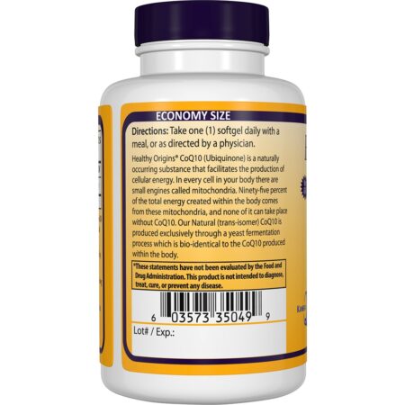 CoQ10 com Kaneka Q10 200 mg. - 150 Softgels Healthy Origins - Image 3