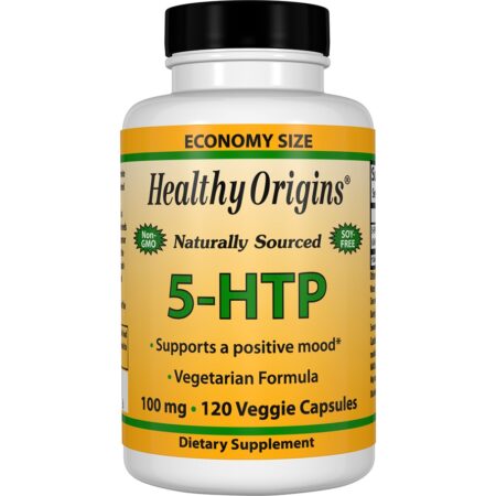 De origem natural 5-HTP positiva Suporte Mood 100 mg. - Cápsulas 120 Healthy Origins