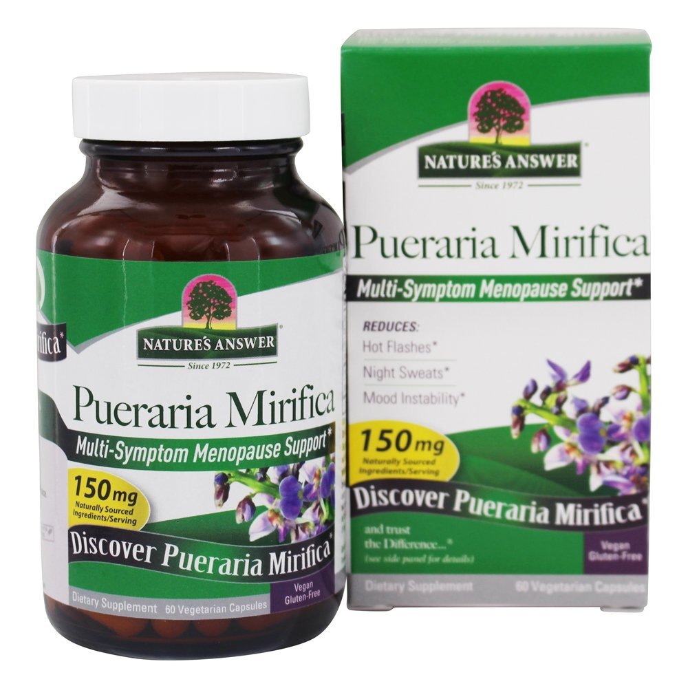 Pueraria Mirifica Suporte Contra Sintomas da Menopausa - Cápsulas vegetarianas 60 Nature's Answer