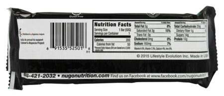 Escuro Chocolate Bar Hortelã Chocolate Lasca - 1.76 oz. NuGo Nutrition - Image 2