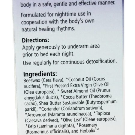 Desodorante de desintoxicação para uso noturno de desintoxicação - 2.5 oz. Herbalix Restoratives - Imagem 2