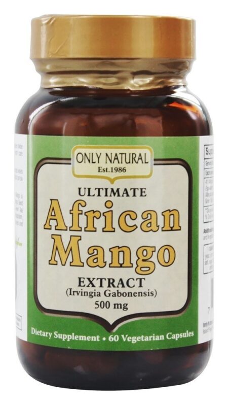 Africano Manga Final Irvingia Gambonensi Extrair 500 mg. - Cápsulas vegetarianas 60 Only Natural