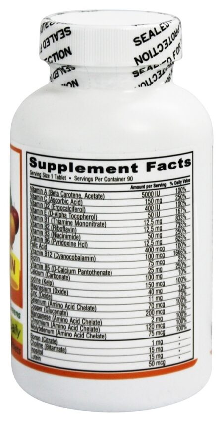 Suplemento Multivitamínico & Mineral Vegano Diário Sem Ferro - 90 Comprimidos revestidos Deva Nutrition - Image 2