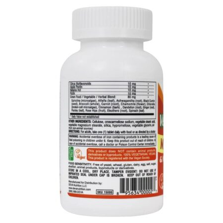 Multivitamínico e Suplemento Mineral Vegano Um Por Dia - 90 Tablets Deva Nutrition - Image 3