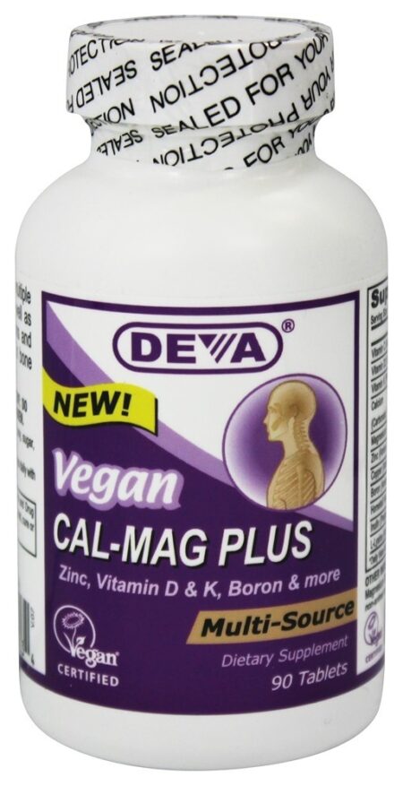 Vegan Cálcio Magnésio Mais - 90 Tablets Deva Nutrition