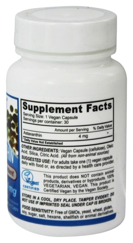 Anti-Oxidante Super Astaxantina Vegano 4 mg. - 30 Softgels Deva Nutrition - Image 2