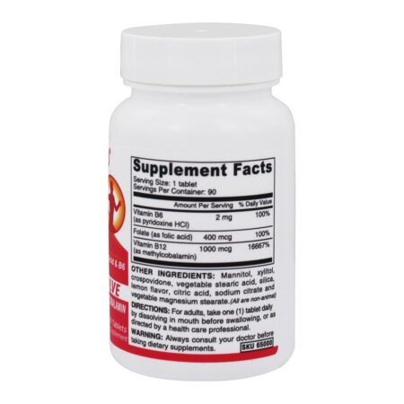 Vegan B12 Com Ácido Fólico & B6 Sublingual - 90 Tablets Deva Nutrition - Image 2