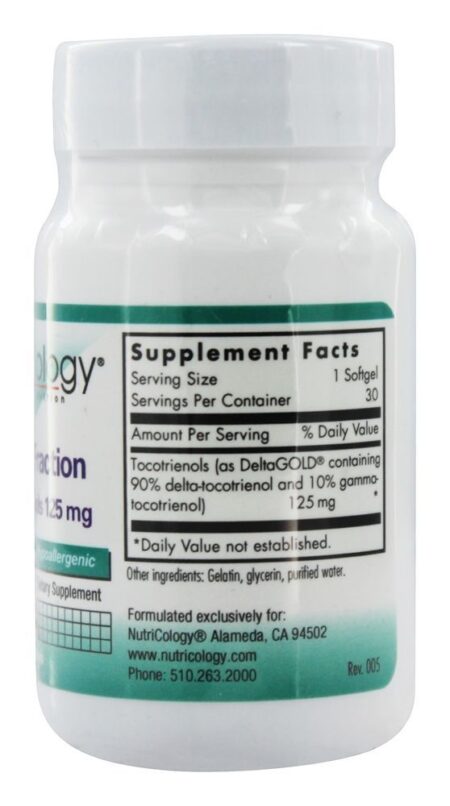 Delta Fraction Tocotrienóis 125 mg. - 30 Softgels Nutricology - Image 2