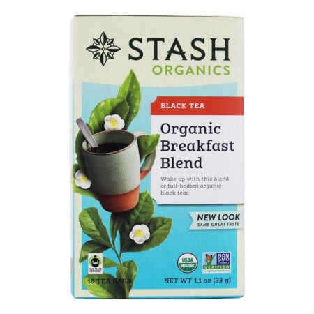 Mistura de Café da Manhã Orgânica Chá Preto - 18 Saquinhos de Chá Stash Tea