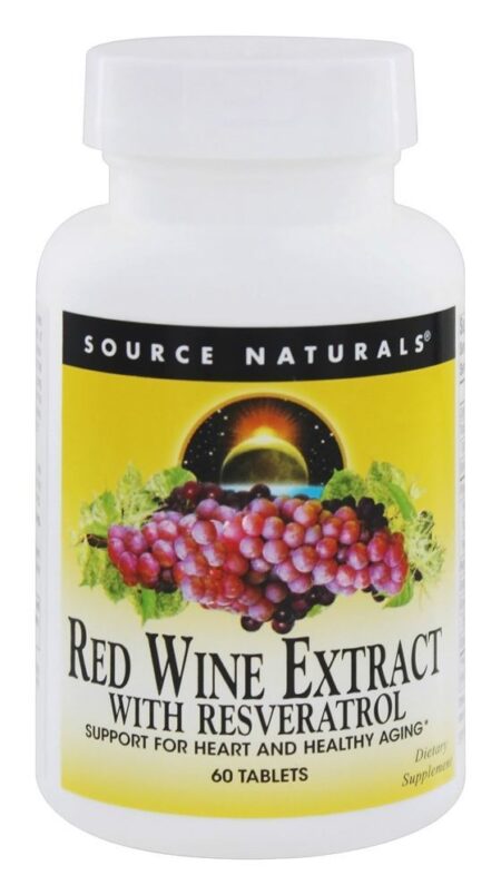 Extrato de Vinho Tinto com Resveratrol - 60 Tablets Source Naturals