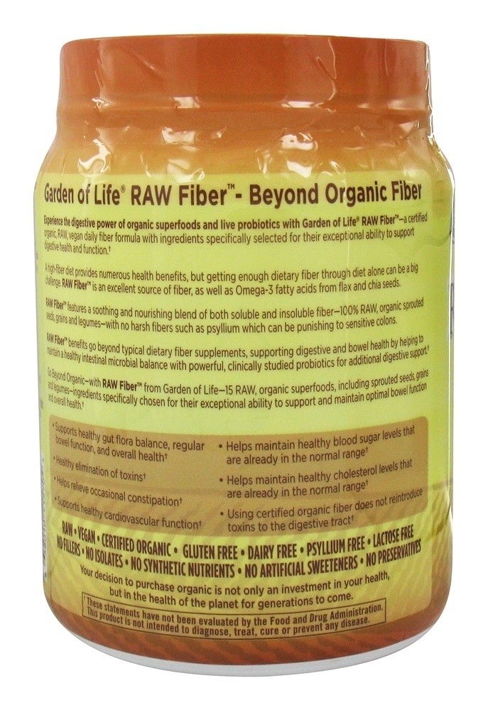Fibra RAW - 1.77 lbs. Garden of Life - Imagem 3