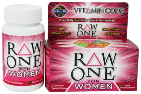 RAW One Para Mulheres - Cápsulas vegetarianas 30 Garden of Life