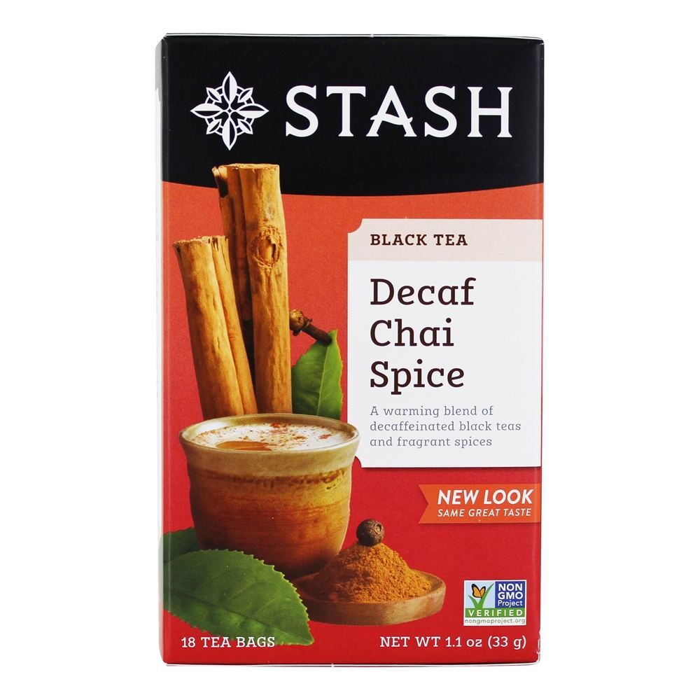 Chá Preto Decaf Chai Spice - 18 Saquinhos de Chá Stash Tea