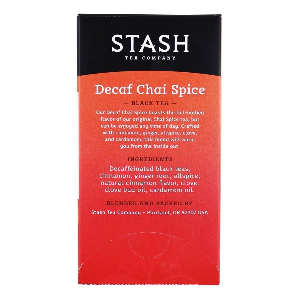 Chá Preto Decaf Chai Spice - 18 Saquinhos de Chá Stash Tea - Imagem 2