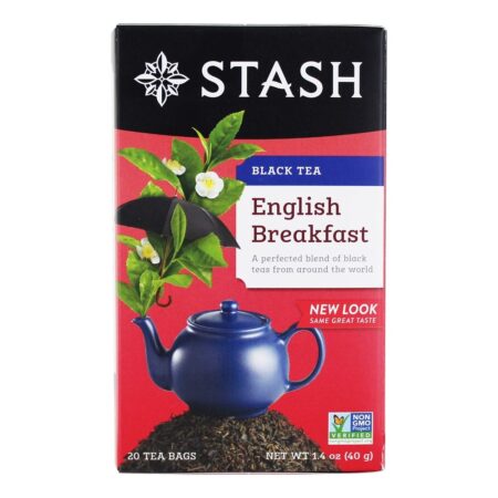 Café da manhã inglês Black Tea - 20 Saquinhos de Chá Stash Tea