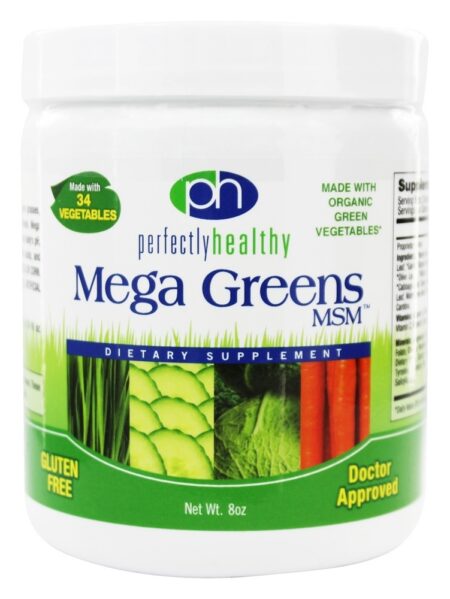 Mega Greens Plus MSM - 8 oz. Perfectly Healthy