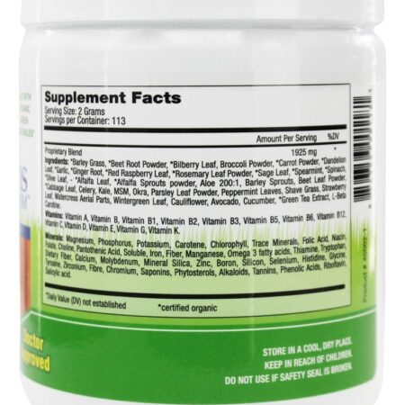 Mega Greens Plus MSM - 8 oz. Perfectly Healthy - Imagem 2