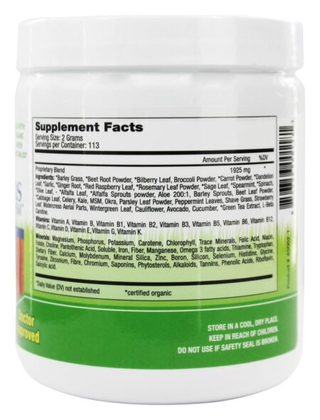 Mega Greens Plus MSM - 8 oz. Perfectly Healthy - Image 2