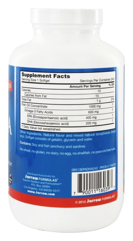 EPA-DHA Balance - 240 Softgels Jarrow Formulas - Image 2