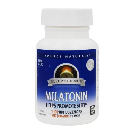 Melatonina Laranja 1 mg. - 100 Pastilhas Source Naturals