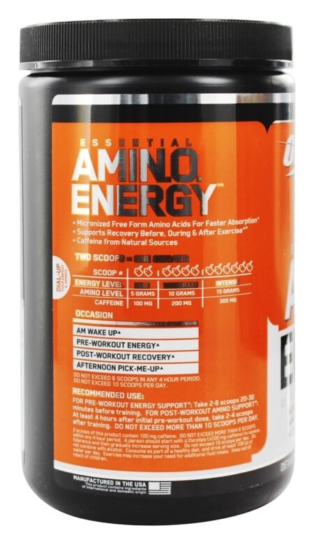 AmiN.O Essencial. Refrigerador de Laranja de Energia - 9.5 oz. Optimum Nutrition - Image 3