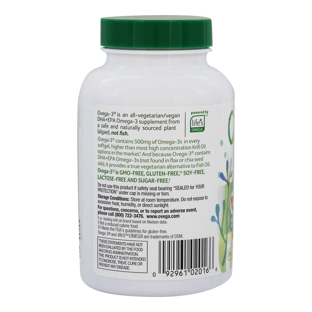 Omega-3 DHA + EPA 500 mg. - 60 Cápsulas Vegetarianas Ovega-3 - Imagem 3