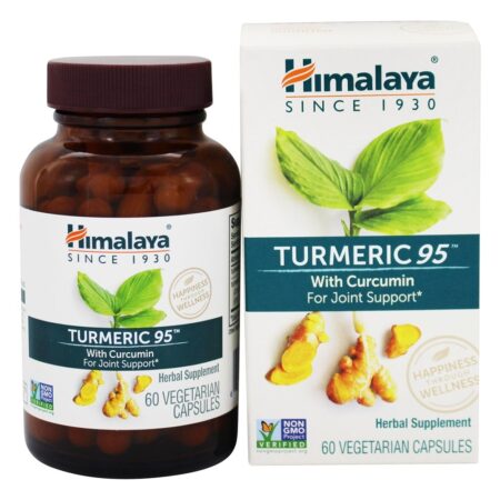 Cúrcuma 95 com Curcumin para suporte conjunto - Cápsulas vegetarianas 60 Himalaya Herbal Healthcare