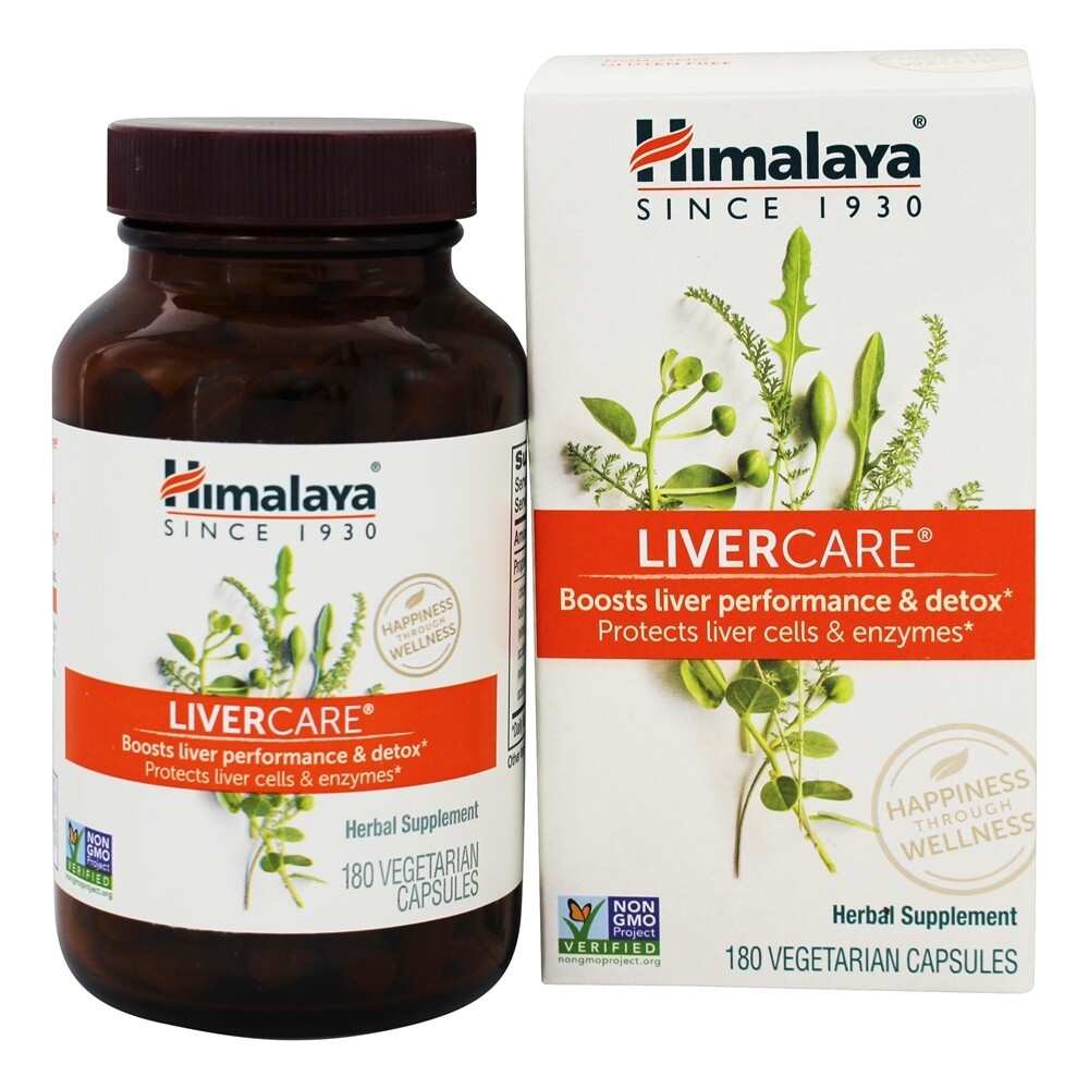 LiverCare Para a Manutenção da Saúde do Fígado - Cápsulas vegetarianas 180 Himalaya Herbal Healthcare
