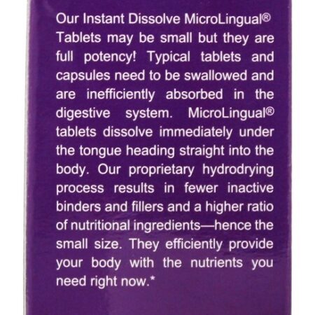 B12 Metilcobalamina 5000 mcg. Com B6 e Ácido Fólico 800 mcg. - 60 Tablets Superior Source - Imagem 3