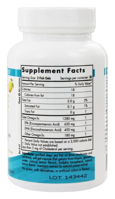 Ultimate Omega Cápsulas de Gelatina de Peixe Sabor Limão - 60 Softgels Nordic Naturals - Image 2