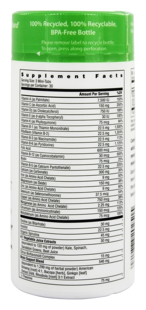 Multivitamínico Brain & Focus - 90 Tablets Rainbow Light - Imagem 2