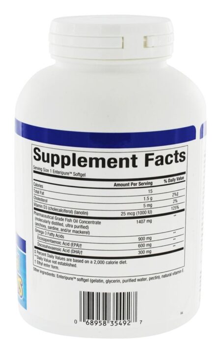 Óleo de Peixe de Grau Farmacêutico Ultra Strength RxOmega-3 900 mg EPA / DHA 900 mg. - 150 Softgels Natural Factors - Image 2