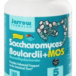 Saccharomyces Boulardii + Suplemento Probiótico MOS 5 Bilhões de UFC - Cápsulas vegetarianas 180 Jarrow Formulas