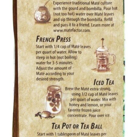 Erva Orgânica Mate Chá De Erva Solta Fresca Verde - 12 oz. Mate Factor - Imagem 3