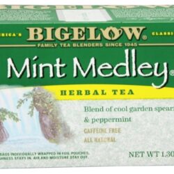 Erva Chá Todos Natural Cafeína Livre Hortelã Miscelânea - 20 Saquinhos de Chá Bigelow Tea