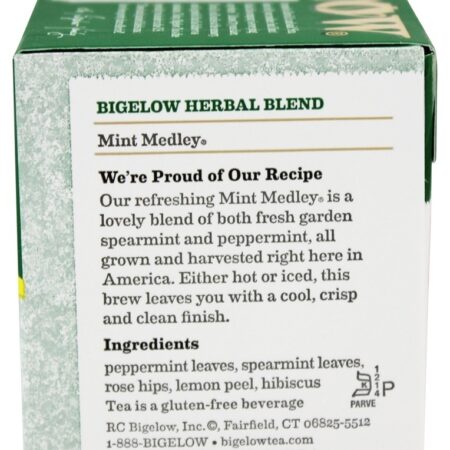 Erva Chá Todos Natural Cafeína Livre Hortelã Miscelânea - 20 Saquinhos de Chá Bigelow Tea - Imagem 3