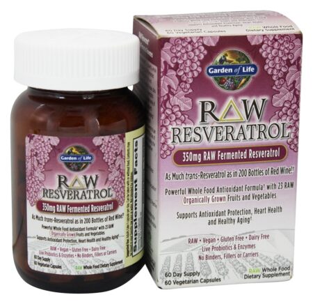 Resveratrol Raw Resveratrol Fermentado RAW 350 mg. - Cápsulas 60 Garden of Life