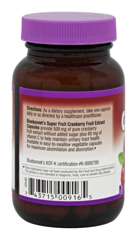 Extrato de Cranberry 500 mg. - 60 Tampas veganas Bluebonnet Nutrition - Image 3