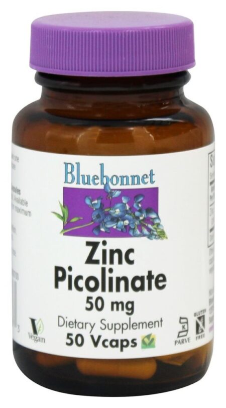 Picolinato de Zinco 50 mg. - Cápsulas vegetarianas 50 Bluebonnet Nutrition