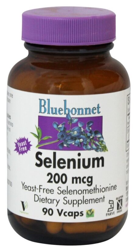 Selênio Selenometionina Sem Levedura 200 mcg. - Cápsulas vegetarianas 90 Bluebonnet Nutrition