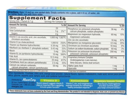 Emergen-C Imune Plus com Vitamina D Sabor Cítrico - 30 Pacotes (s) Alacer - Image 2