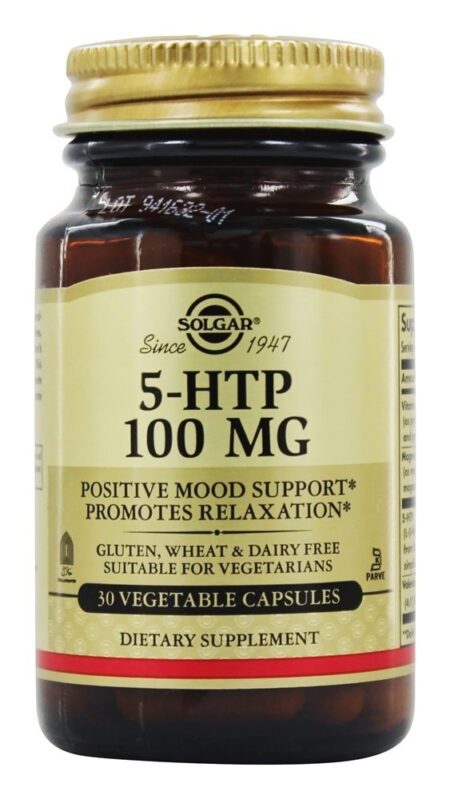 5-HTP para Bom Humor & Relaxamento 100 mg. - Cápsulas vegetarianas 30 Solgar