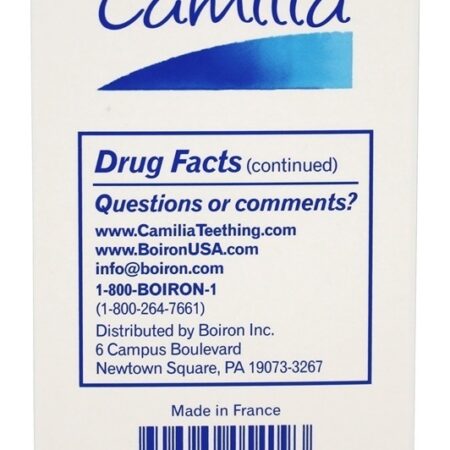 Camilia Homeopathic Medicine para alívio da dentição - 30 Dose (s) Boiron - Imagem 3