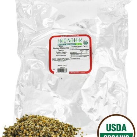 Flores de camomila alemã todo orgânico - 1 lb. Frontier Natural Products - Imagem 2