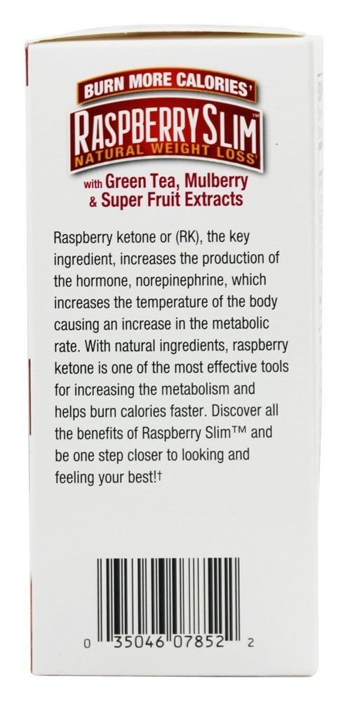 Sistema natural da perda do peso psto pelo extrato do chá verde, do Mulberry & do Superfruit das cetonas da framboesa - 60 Tablets Raspberry Slim - Imagem 3