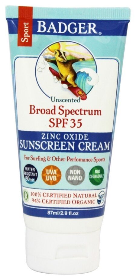 Protetor Solar Esportivo Unscented 35 SPF - 2.9 fl. oz. Badger