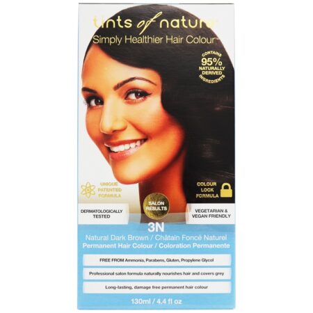 Condicionamento Permanente Cor de Cabelo 3N Castanho Escuro Natural - 4.4 fl. oz. Tints Of Nature