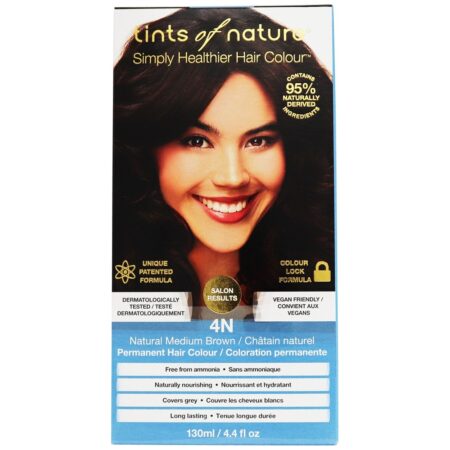 Condicionamento Permanente Cabelo Cor 4n Natural Médio Marrom - 4.4 fl. oz. Tints Of Nature