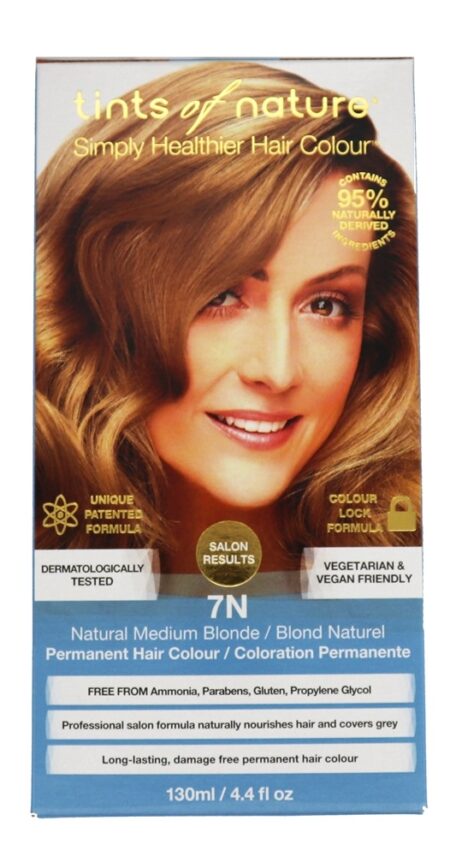 Condicionamento Permanente Cor do Cabelo 7N Natural Médio Loira - 4.4 fl. oz. Tints Of Nature